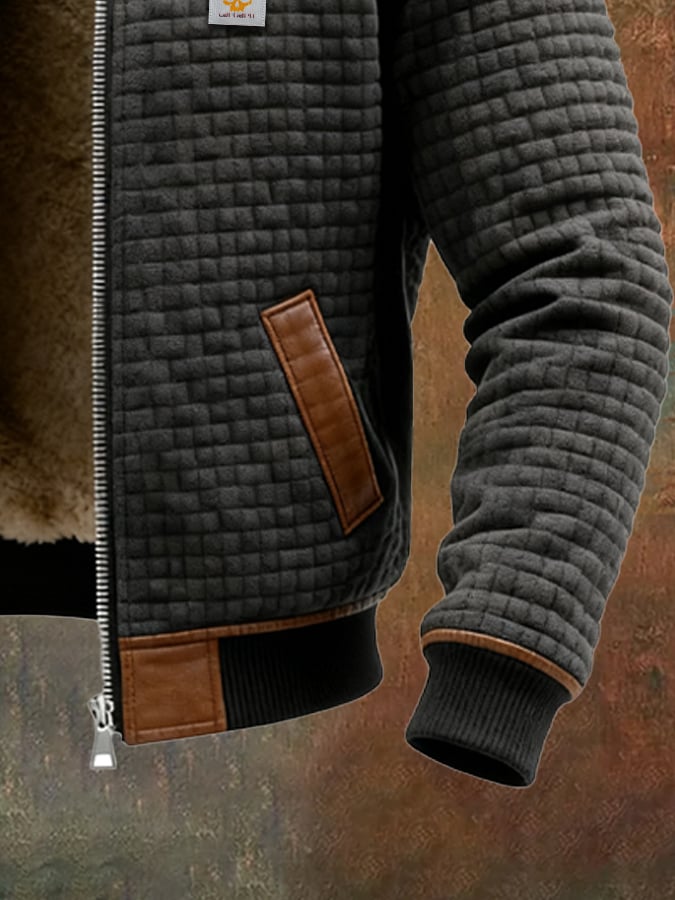 MONTCLAIR™ | BLOUSON TEXTURÉ À COL HAUT STRUCTURÉ