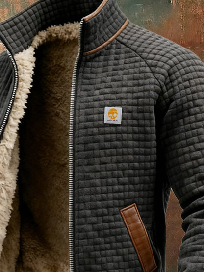 MONTCLAIR™ | BLOUSON TEXTURÉ À COL HAUT STRUCTURÉ
