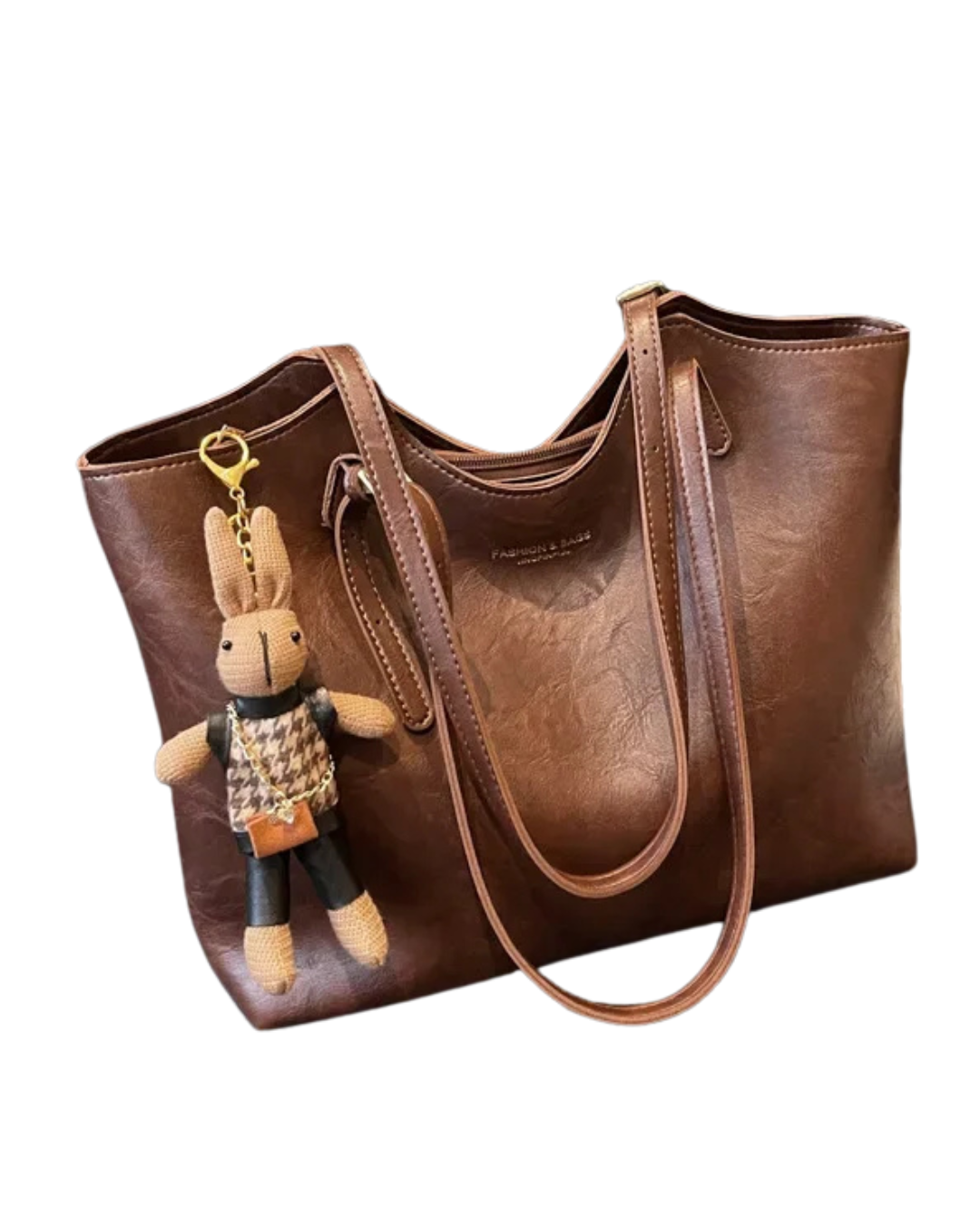 Emma – Sac Tote Vintage en Similicuir avec Porte-Clés